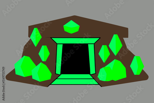 Enchanted Gem Mine A Sparkling Treasure Trove of Green Crystals