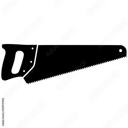 Silhouette of a classic hand saw