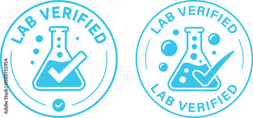Lab Verified Certification Badges - Scientific Testing and Quality Assurance Seals