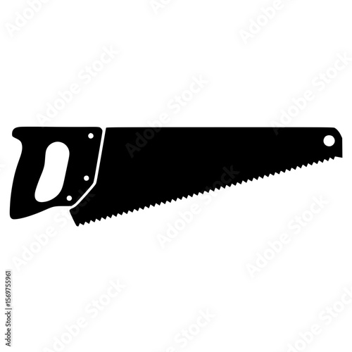 Silhouette of a traditional hand saw