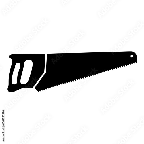 Silhouette of a traditional hand saw