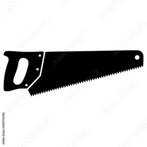 Silhouette of a traditional hand saw