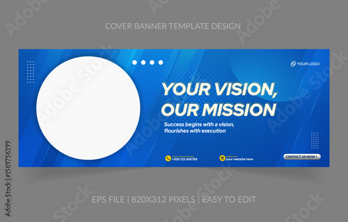 abstract background template business banner with image space replacement for social media and website promotion