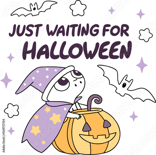  A Cute Halloween Monster Frog Vector For Funny Halloween.
