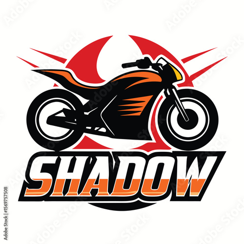 Vector illustration of Super Sport Motorcycle silhouette isolated on Black background. Can be used for printed on motorcycle club t-shirt, background, banner, posters, icon, web, etc.