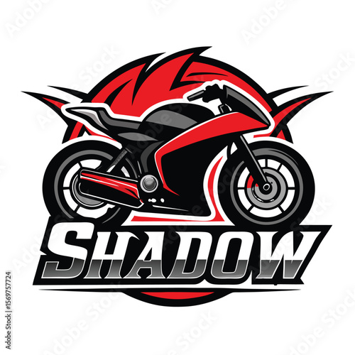 Vector illustration of Super Sport Motorcycle silhouette isolated on Black background. Can be used for printed on motorcycle club t-shirt, background, banner, posters, icon, web, etc.