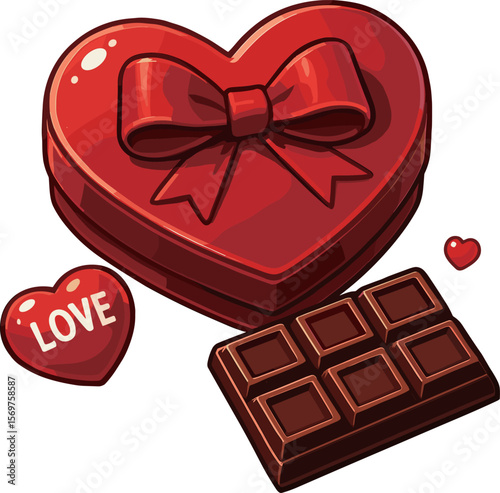 バレンタインのチョコのイラスト