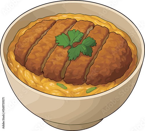 カツ丼のイラスト