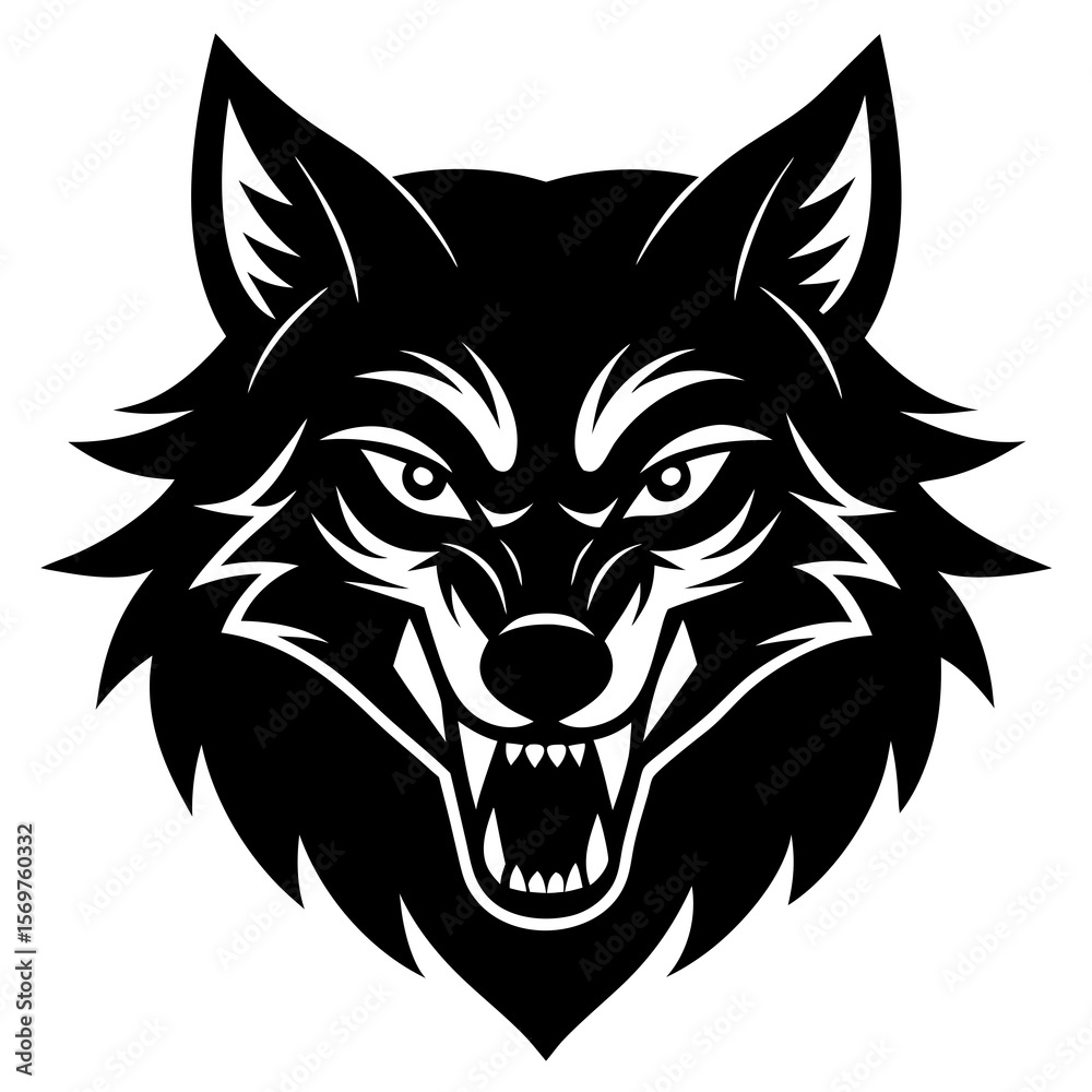 Fototapeta premium wolf head mascot