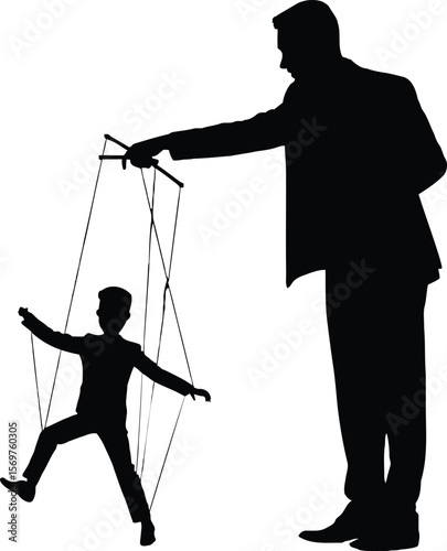 Puppet Employee Silhouette - Boss Control