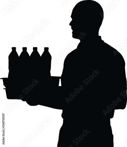 Multi-Tray Worker Silhouette - Excessive Caretaking