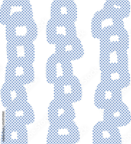 青いドットのキューブライン柄背景イラスト　Adobe Illustrator Artwork
