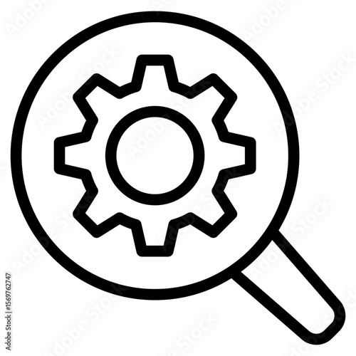 Search Gears update, gears, control, tool, system. icon in vector illustration
