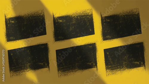 Abstract Yellow Black Grid Texture vector