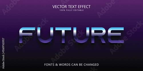 Futuristic editable text effect
