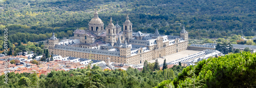 Views of the El Escorial Monastery from a viewpoint on Mount Abantos
