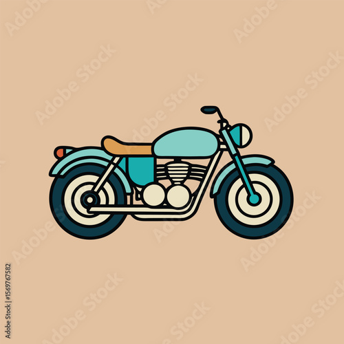 Vintage motorcycle vector illustration