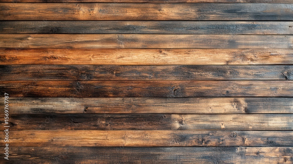 Fototapeta premium Wooden planks, various shades of brown