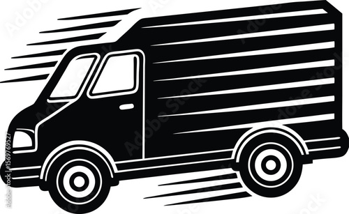 Fast Delivery Truck Service Icon vector