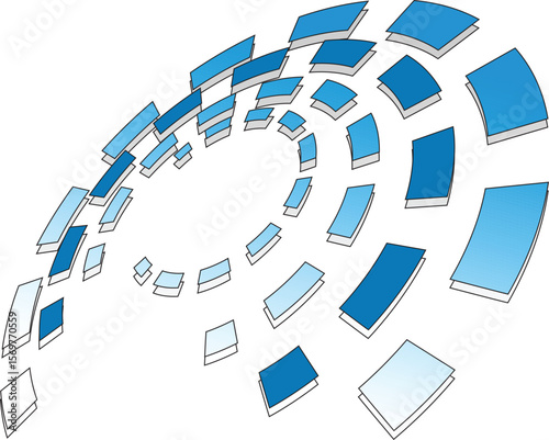 sketch vector illustration icon logo symbol design line box spiral abstract modern as mascot modern company