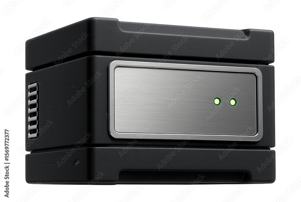 Obraz premium Isolation transformer for a small commercial office, designed with a stackable configuration to save space.