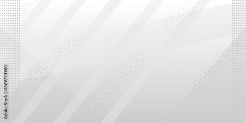 Abstract white and gray color, modern design background with geometric shape. Vector illustration. Pro Vector