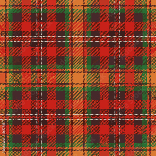 seamless tartan plaid background pattern with traditional colors. vector illustration.
