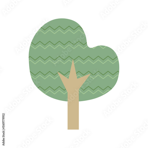 おしゃれな北欧風の木のイラスト
