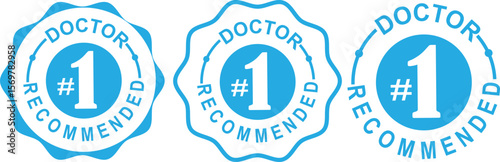 Doctor Recommended Number One Badge Labels Set