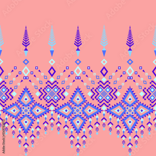 Geometric Ethnic pattern,
Native American tribal fabric, tile, carpet, vector,
illustration design, on background, Pattern fabric pixel, design for background, clothing, decorative, drapery, cloth