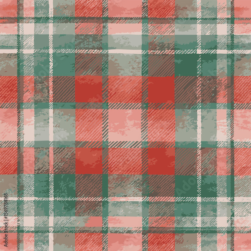 seamless tartan plaid background pattern with traditional colors. vector illustration.