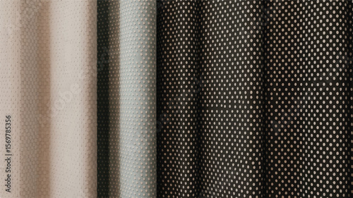Polka dot fabric textures pattern black