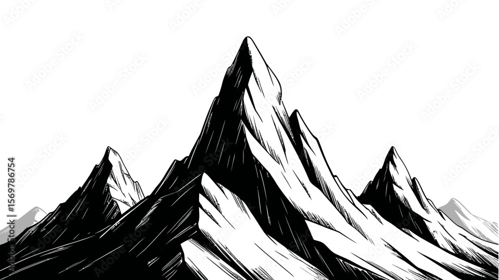 Fototapeta premium Abstract black and white vector illustration with a grunge texture, featuring a vintage landscape design with tree branches, bird silhouettes, and floral pattern elements