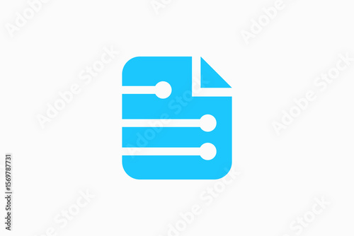 Document Circuit Vector Logo Premium 