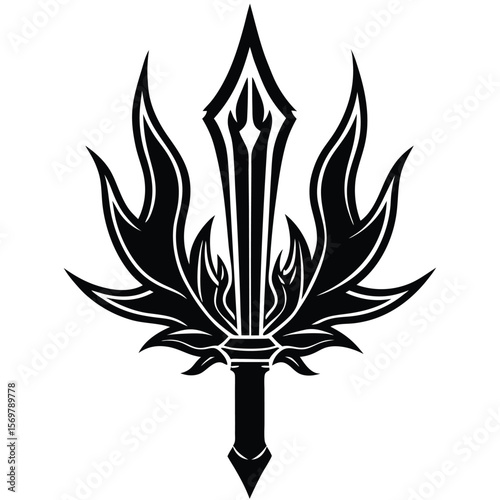 ember blade silhouette vector