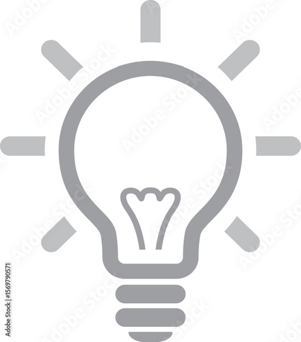 vector illustration of innovative idea symbol design emerging with bright light symbolization