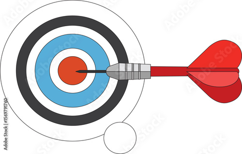 vector illustration of target design to achieve goals