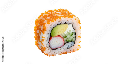 Cuadro en lienzo Isolated Sushi Roll