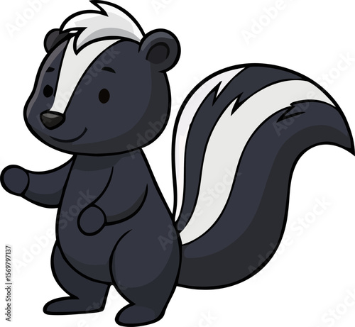 Cute Cartoon Skunk Illustration for Kids and Nature Lovers
