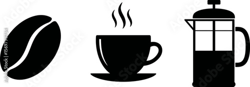 A hot cup of coffee with steaming aroma, perfect for breakfast at a cafe