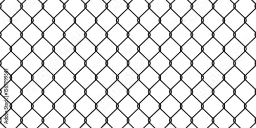 seamless chain link fence vector pattern for industrial and architectural backgrounds, textures, and design projects