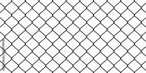 simple monochrome chain link fence vector graphic seamless pattern ideal for minimalistic design, wallpaper, and textile prints
