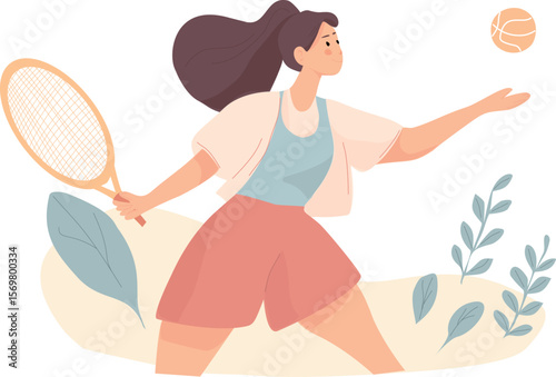 girl with a tennis racket