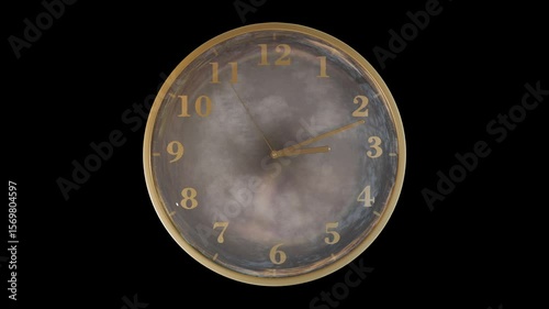 Wall clock animation with alpha channel