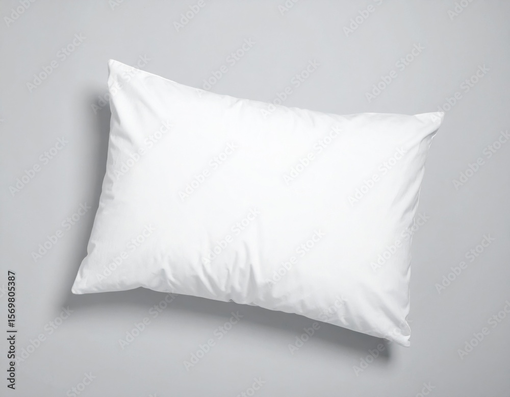 Obraz premium White Pillow on Gray Background