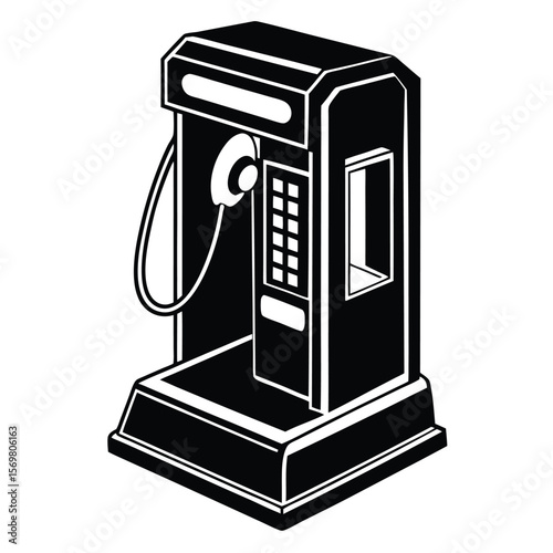 retro telephone isolated on white background