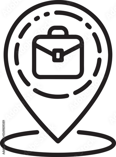 Location icon with briefcase pointer