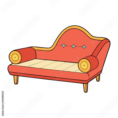 A psychologist’s couch: a comfortable, inviting sofa where patients relax, fostering openness and deep conversations in a calm, safe therapeutic setting.
