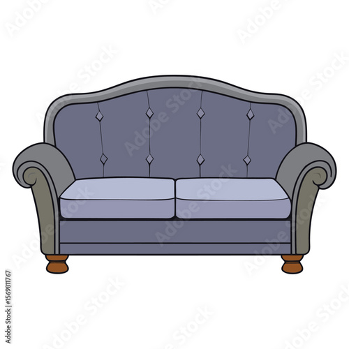 A sleek gray sofa with clean lines and plush cushions, perfect for modern living rooms. Its neutral tone blends effortlessly with any decor style. Comfortable and stylish.
