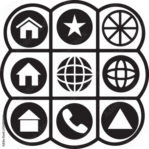 A versatile set of house icons designed for web and map illustrations